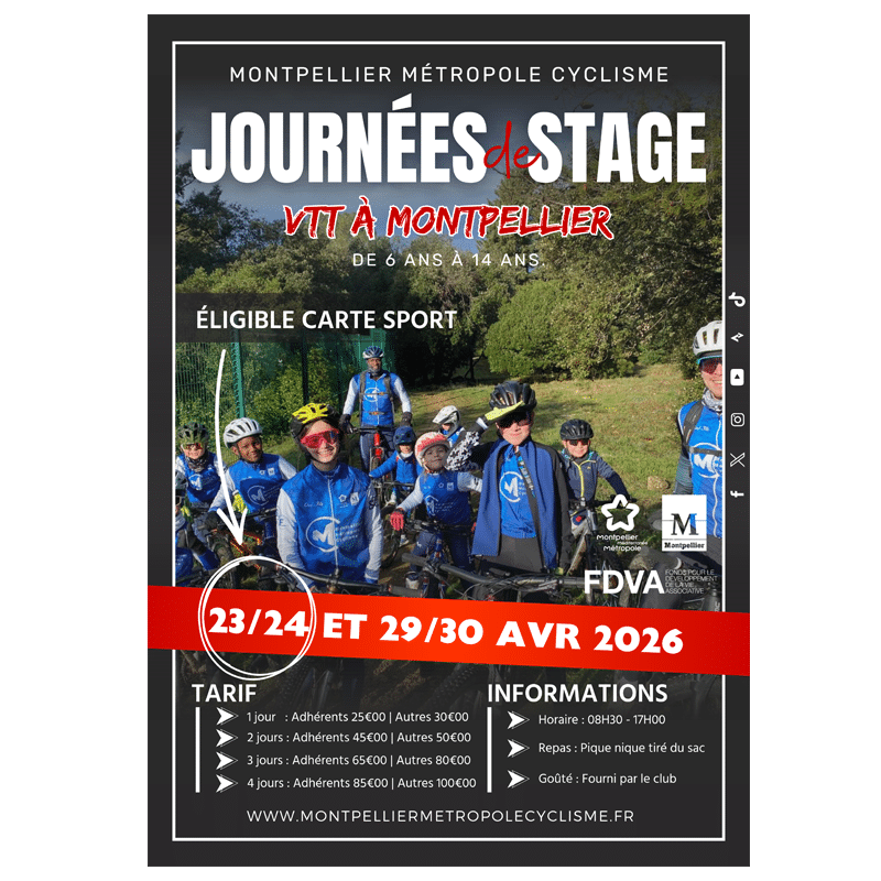 Stage VTT vacances de Printemps